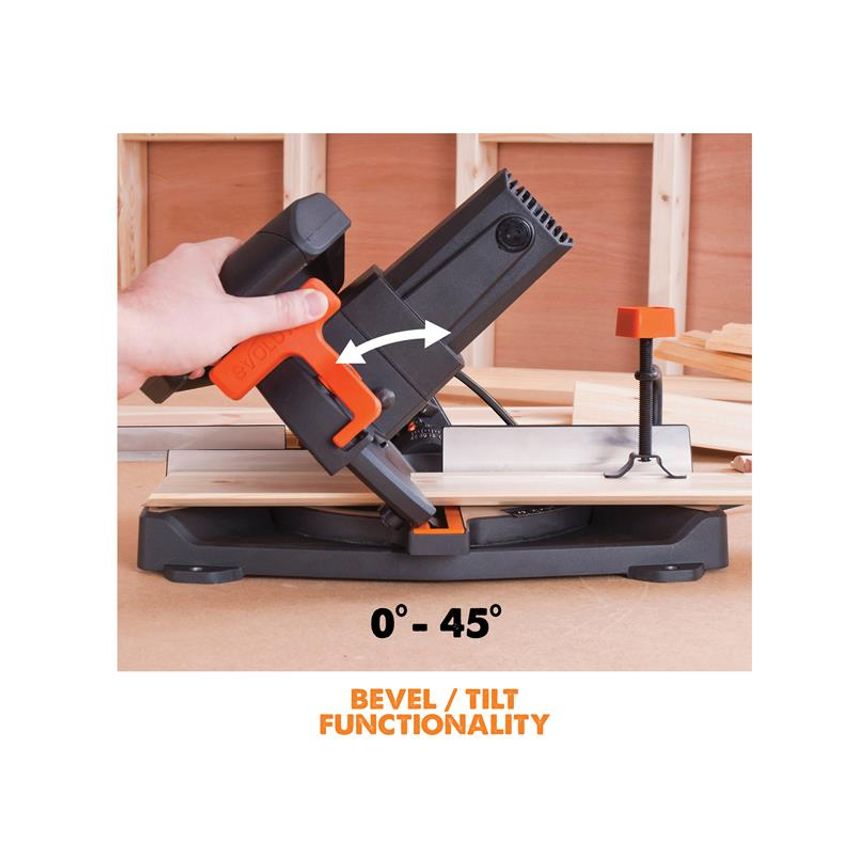R210CMS Multi-Purpose Compound Mitre Saw 1200W 240V EVLR210CMS