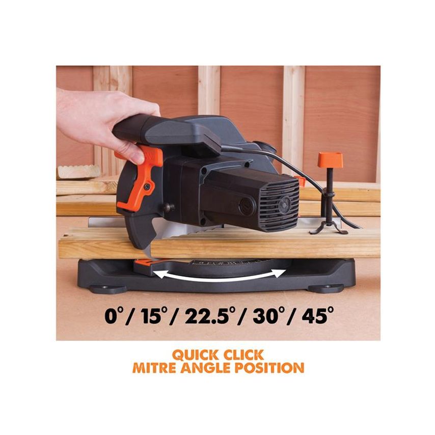 R210CMS Multi-Purpose Compound Mitre Saw 1200W 240V EVLR210CMS