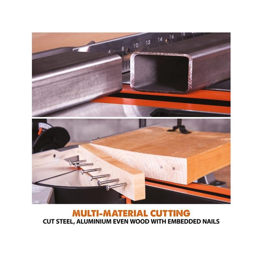 R210SMS-300+ Pro Multi-Material Sliding Mitre Saw 210mm 1500W 110V EVLR210S300L