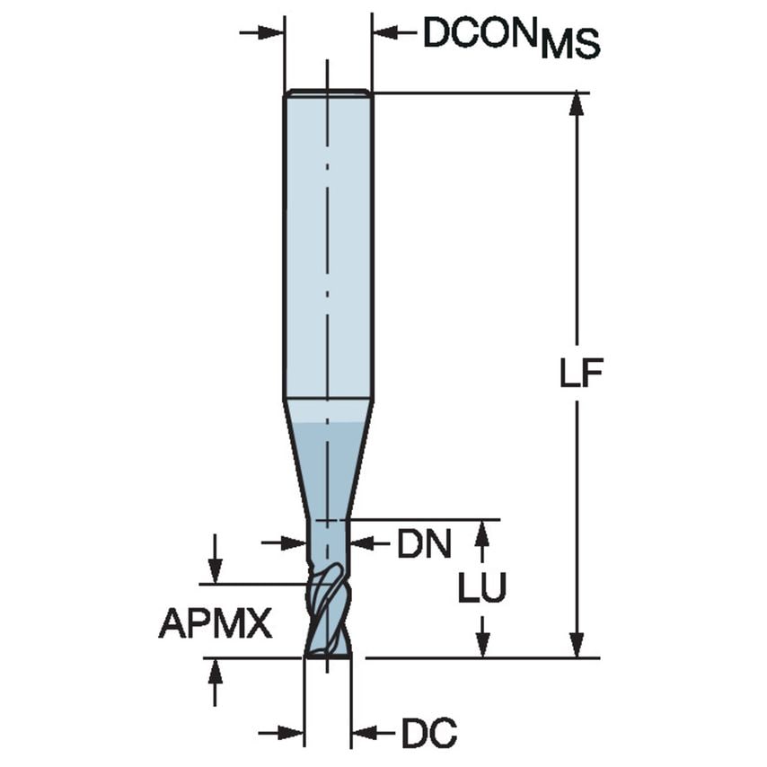 R216.3201030AJ10G 1620 Plura End Mill