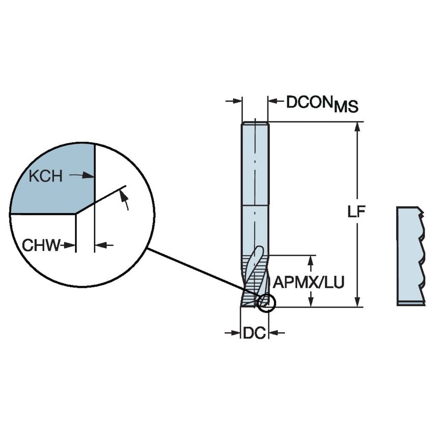 R216.33-10040-AC22U H10F Plura End Mill