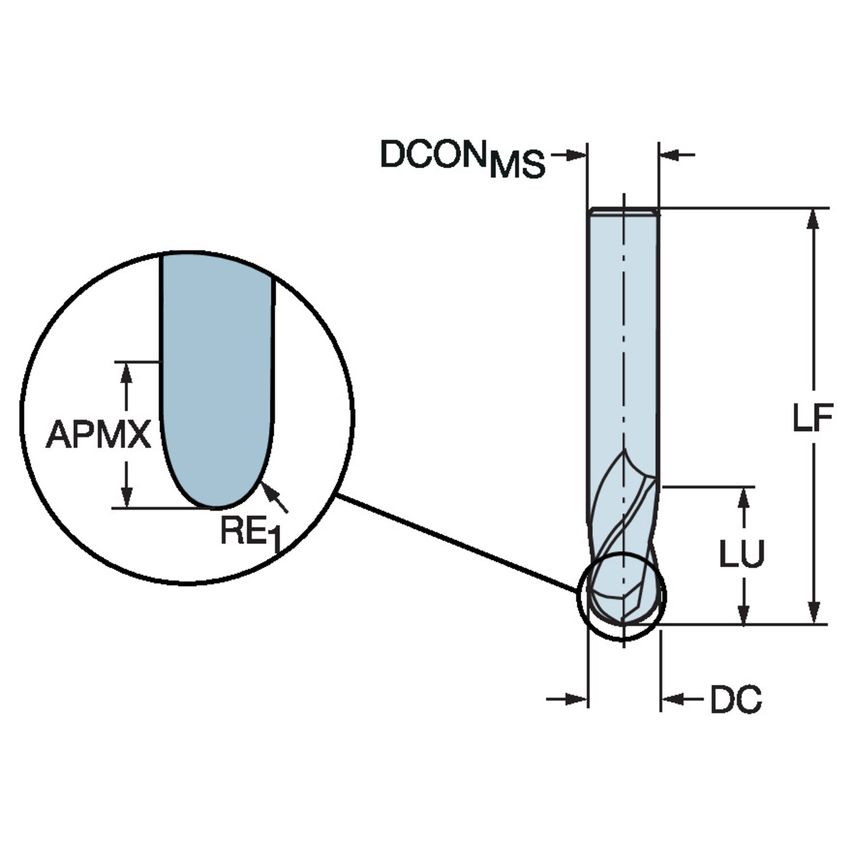 R216.42-02030-AK60A H10F Plura End Mill