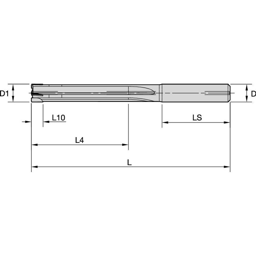 R225A06250H6SF PCD Reamer - 5/8'' H6