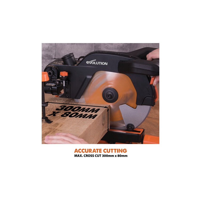 R255SMS+ 255mm Multi-material Sliding Mitre Saw 230V