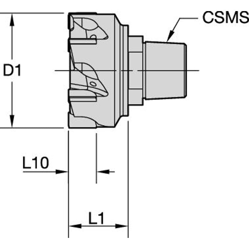 R420M07500H6SF PCD Modular Reamer - Inch