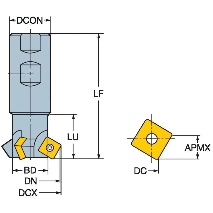 RA215.64-32M32-4512 Chamfer Milling Cutter