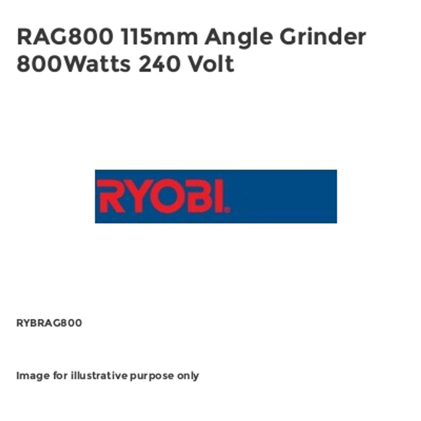 RAG800 115mm Angle Grinder 800Watts 240 Volt RYBRAG800