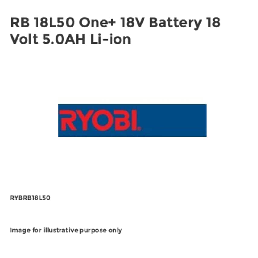 RB 18L50 One+ 18V Battery 18 Volt 5.0AH Li-ion RYBRB18L50