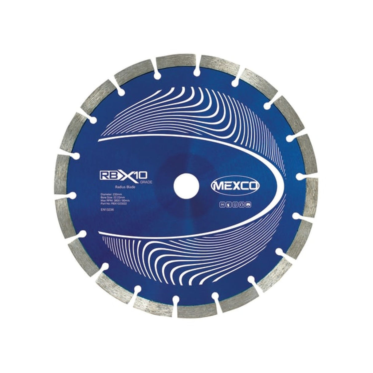 RB X10 Radius/Curve Cutting Diamond Blade 230 x 22.23mm