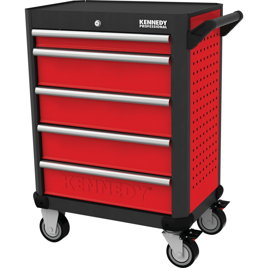 RED-28" 5 Drawer Professional Roller Cabinet