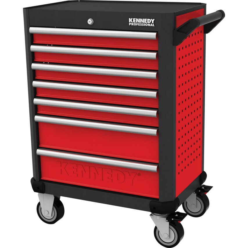 RED-28" 7 Drawer Professional Roller Cabinet