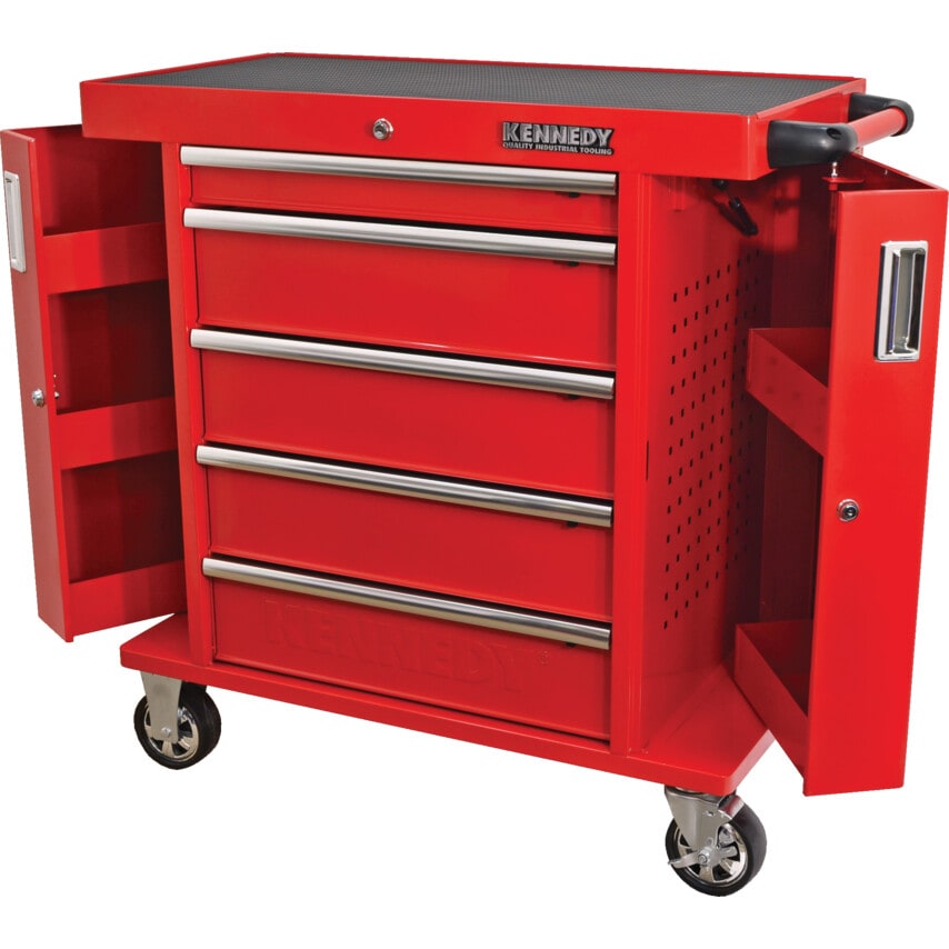 RED-36" 5 Drawer Roller Cabinet