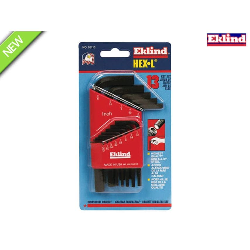 REK10113 Imperial Short Handle Hex L-Key Set 13 Piece