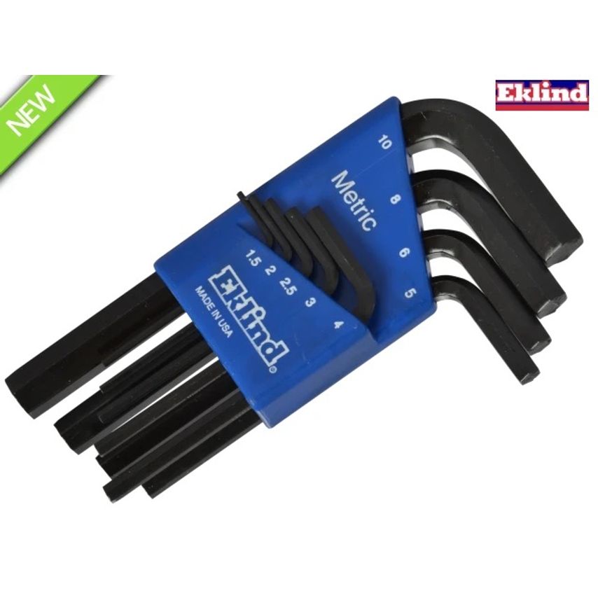 REK10509 Metric Short Handle Hex L-Key Set 9 Piece