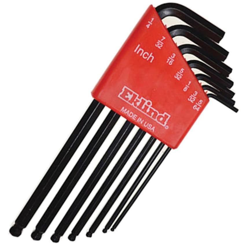 REK13207 Ball End Hex L-Key Sets In Holder Imperial 7-KEYS