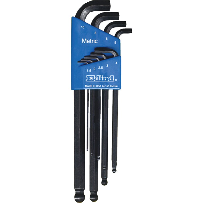 REK13509 Stubby Ball Hex L-Key Set Metric 9-KEYS