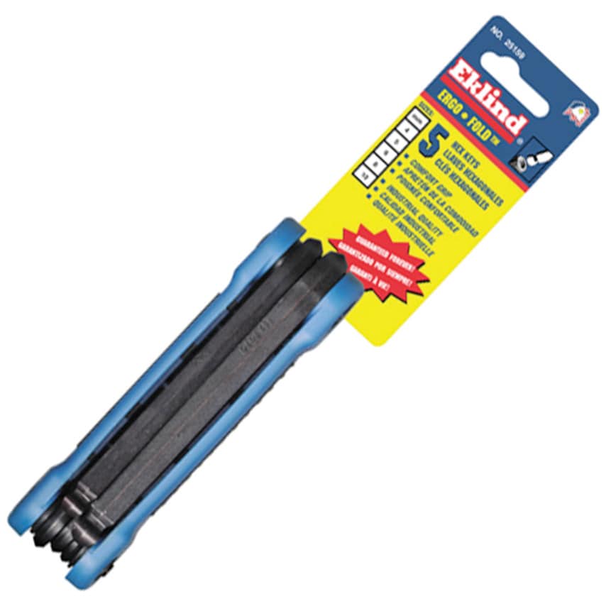 REK25159 Ergo Fold Ball Hex Key Set Metric 5-KEYS Long