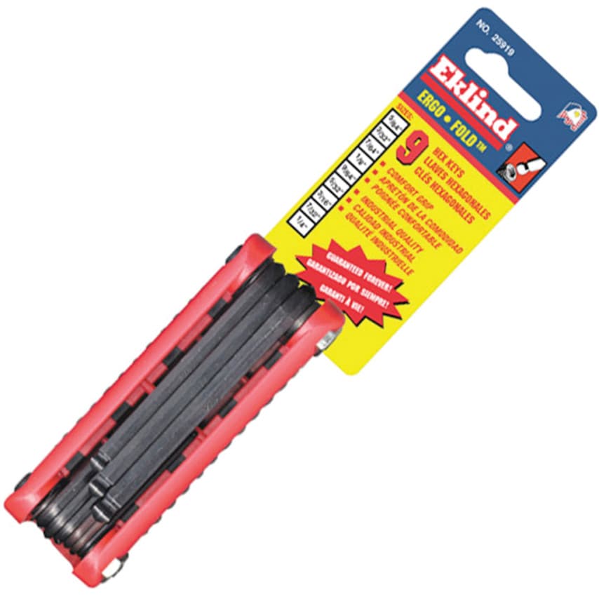 REK25919 Fole Up Ergo Fold Ball Hex Key Set Imperial 9-KEYS Med