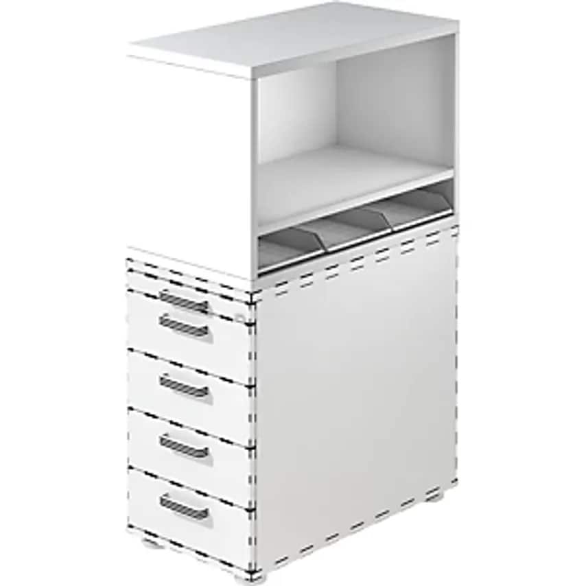 RENATUS - Pedestal Add-On, HxWxD 530 X 428 X 800mm, White