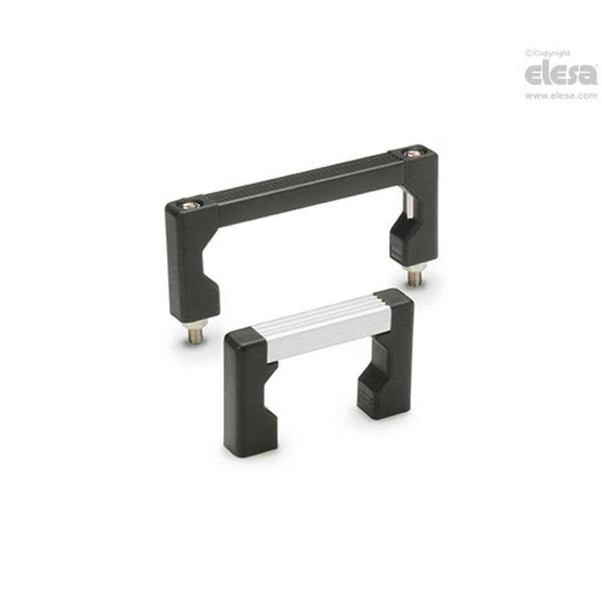 RH-UG Bridge handles Rectangular cross section technopolymer and aluminium RHUG-04.120.04