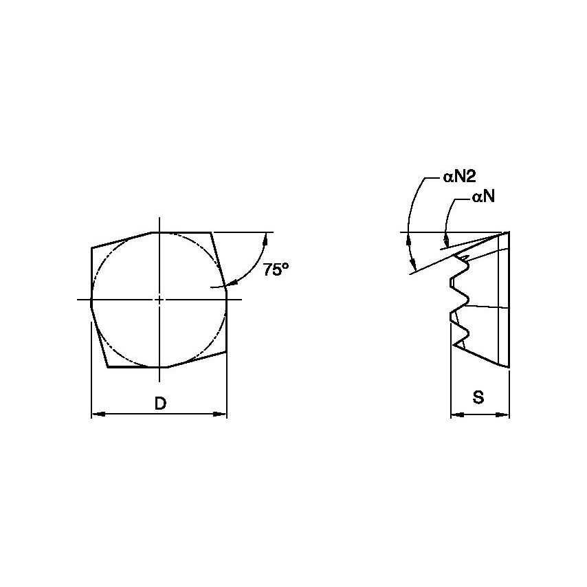 RIQ06EGR06 RIQ Reaming Insert EGR Lead