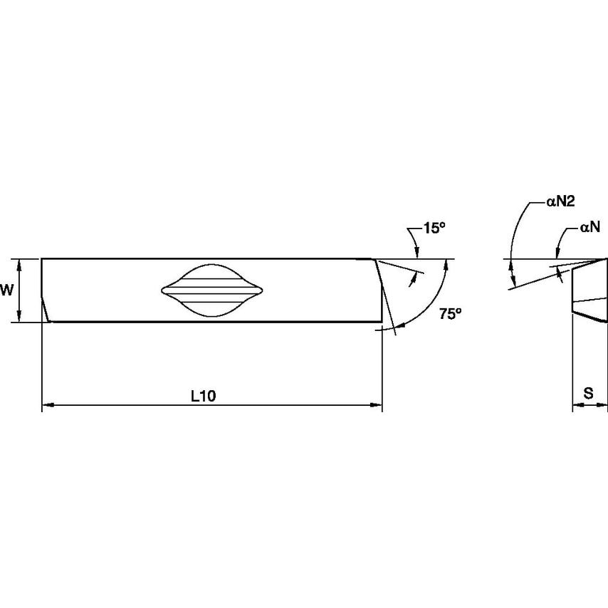 RIR01EGU00 RIR Reaming Insert EGU Lead