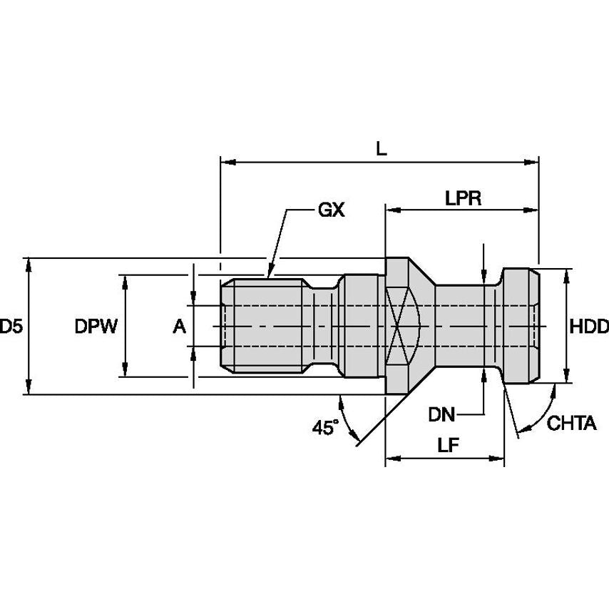 RK40DVM Pull Stud SK40 DIN69872A