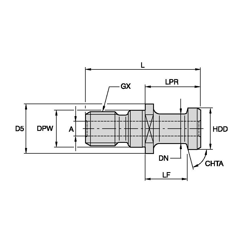 RK50ISAM Pull Stud SK50 ISO7388/2 Type