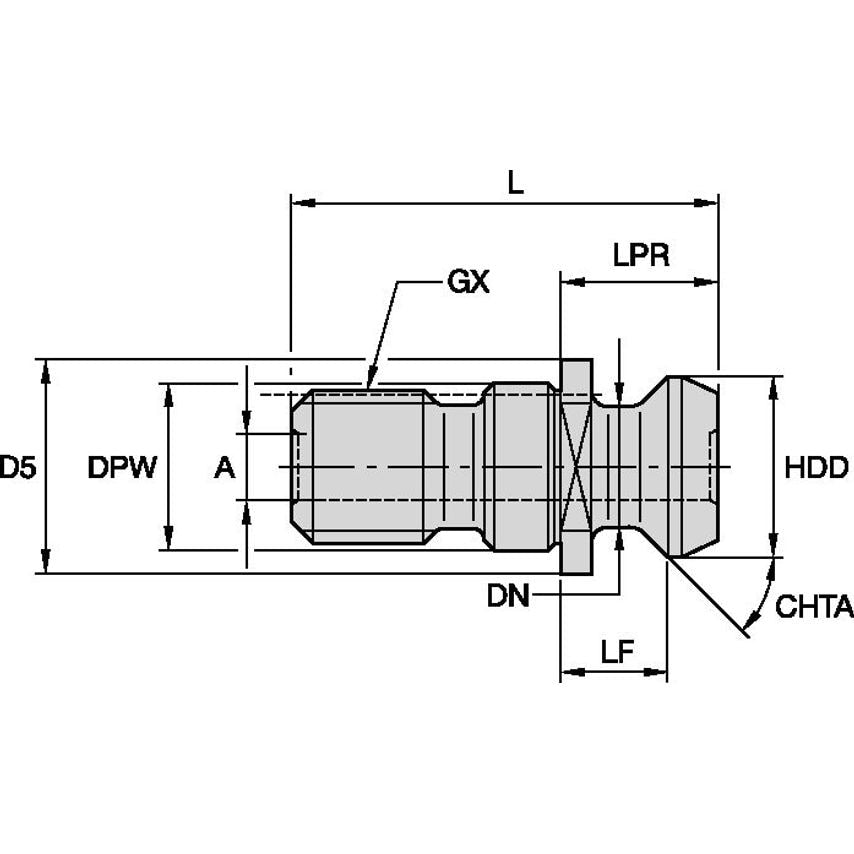 RK50ISBM Screw Pull Stud SK50 ISO7388/2