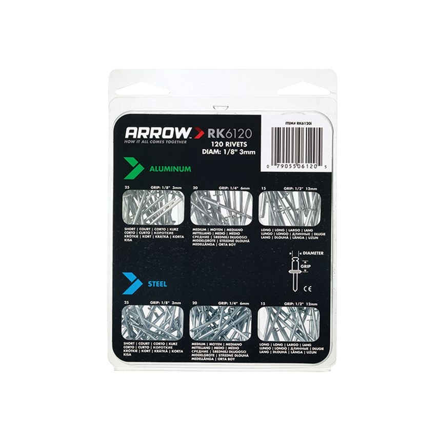 RK6120 Multi Rivet Pack (120) ARRRK6120