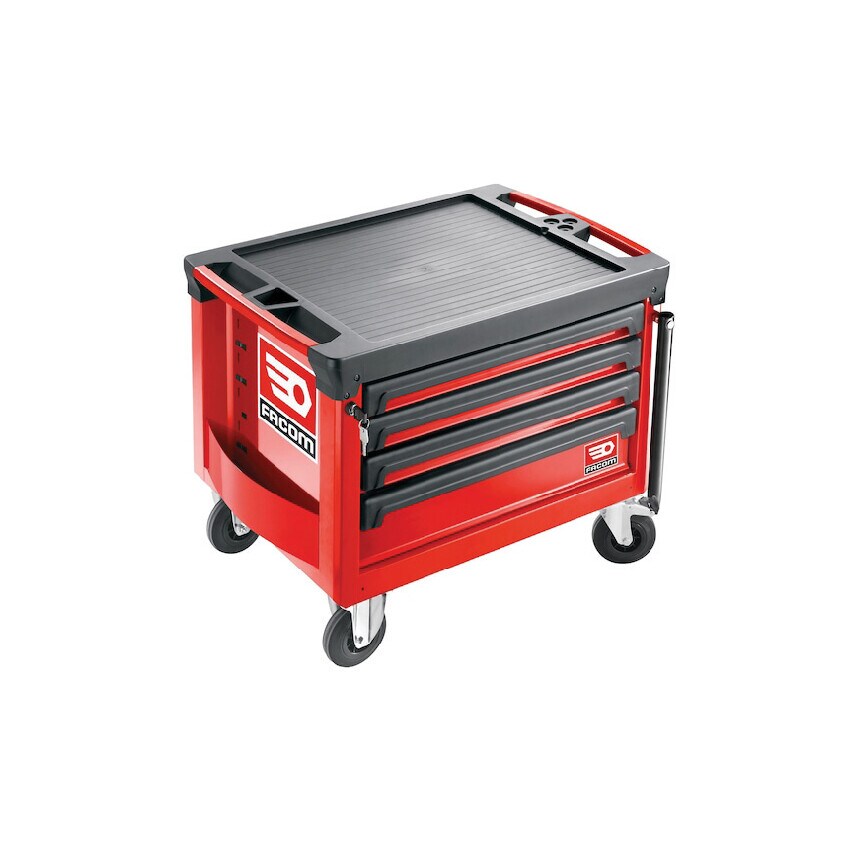 ROLL.M3A Rolling Chest 4 Drawers Red