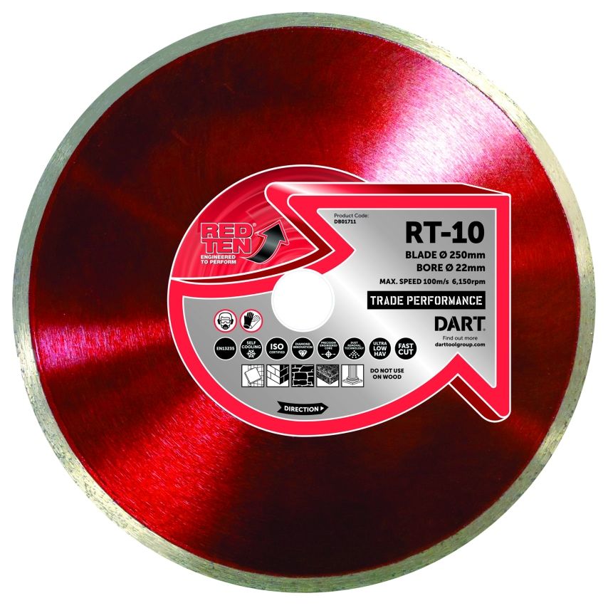 RT-10 Ceramic Tile Diamond Blade 300Dmm x 20B