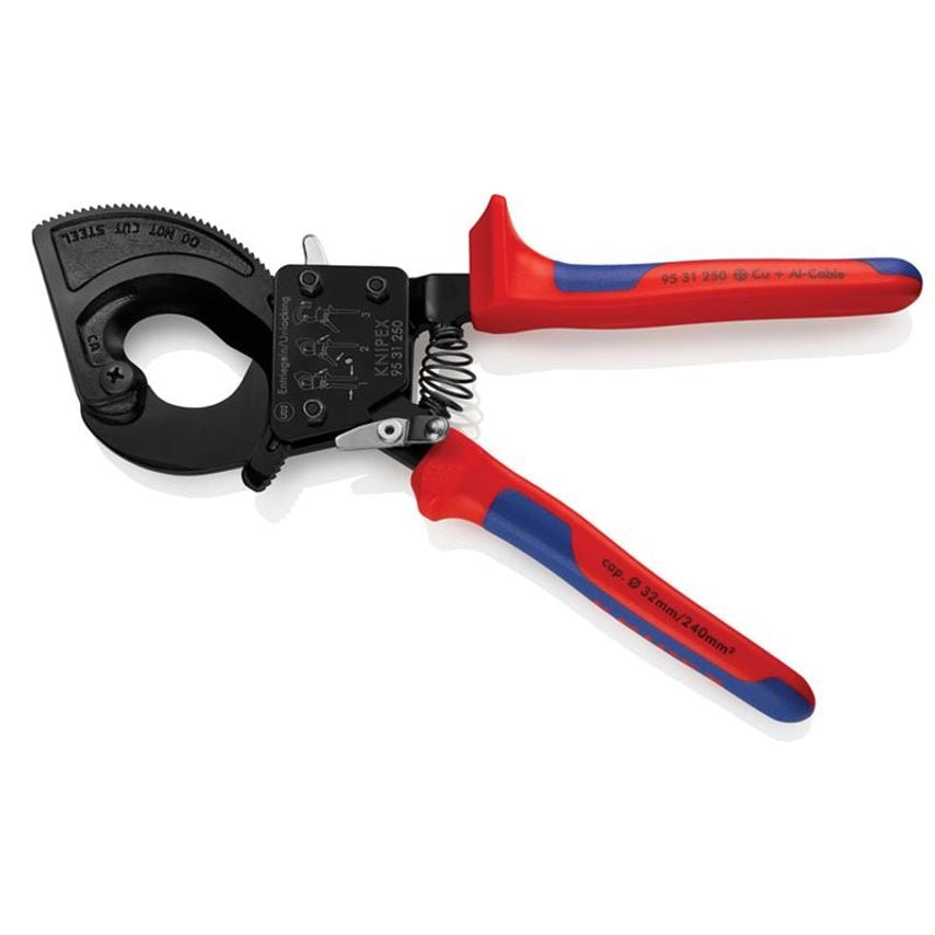 Ratchet Action Cable Shears Multi-Component Grip 250mm KPX9531250