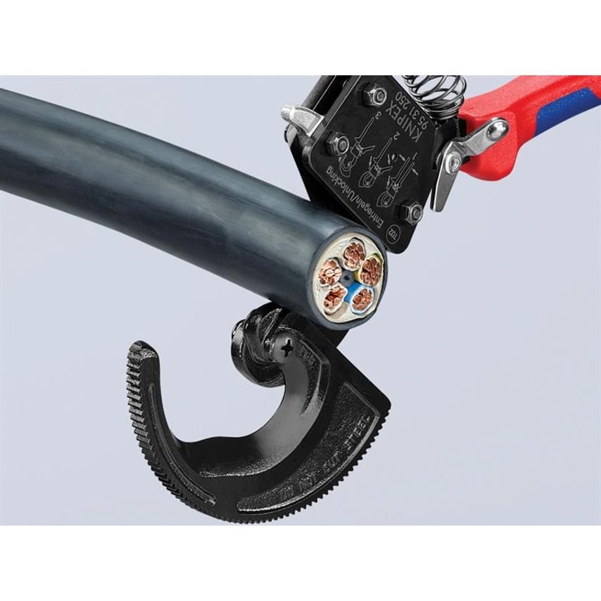 Ratchet Action Cable Shears Multi-Component Grip 250mm KPX9531250