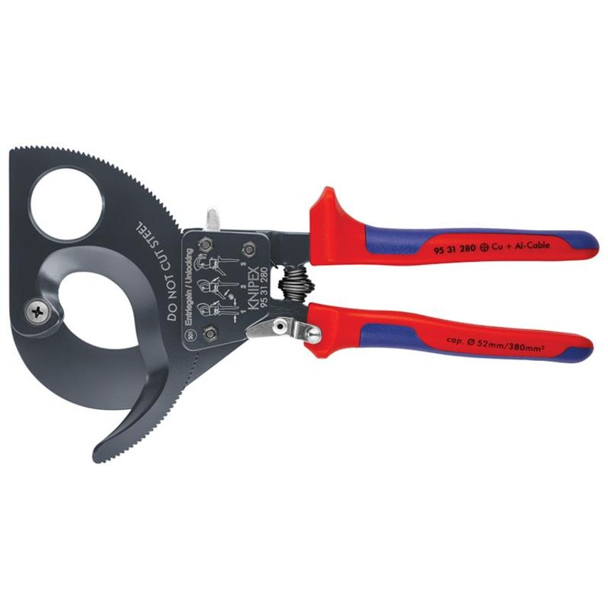 Ratchet Action Cable Shears Multi-Component Grip 280mm KPX9531280