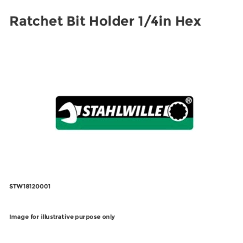 Ratchet Bit Holder 1/4in Hex STW18120001