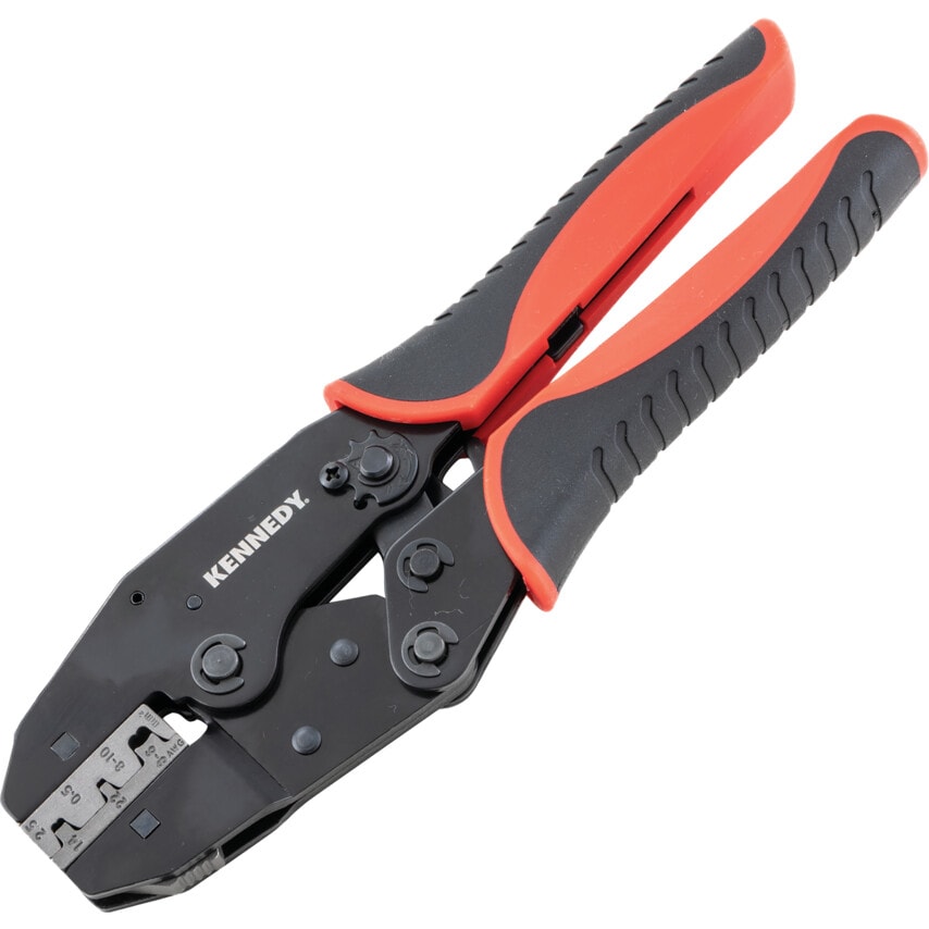 Ratchet Crimping Tool comes with Interchangeable Jaws 8 Piece
