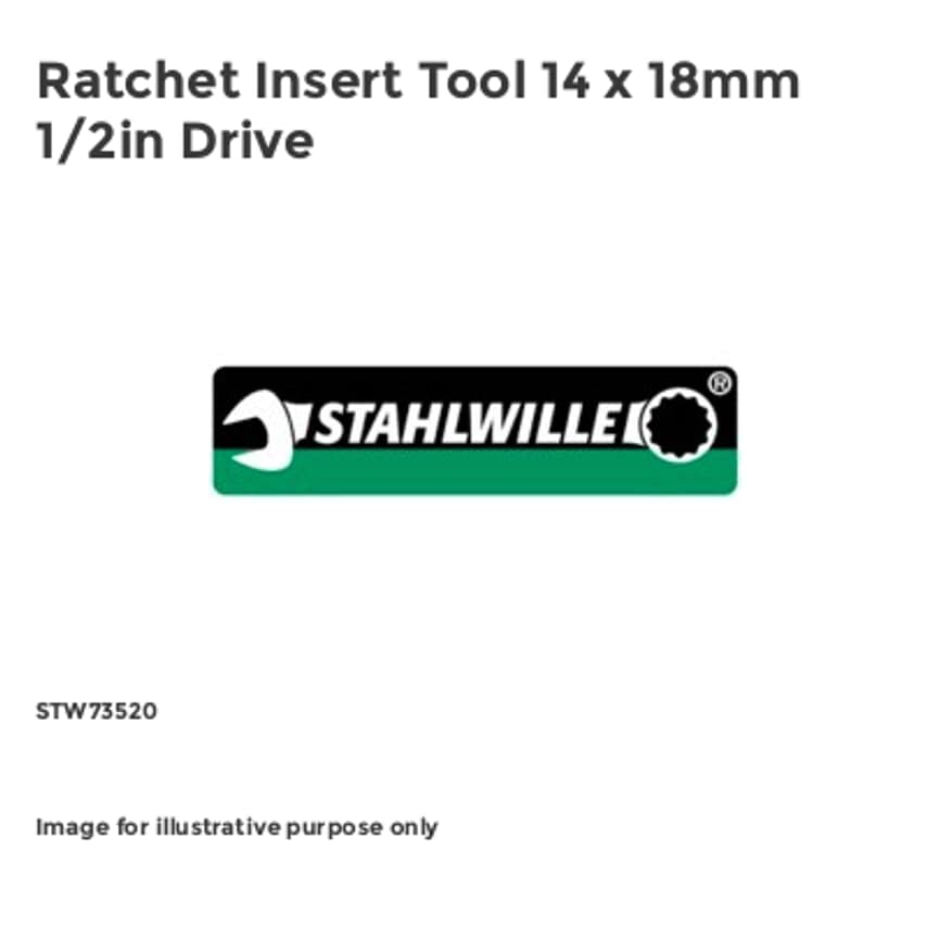 Ratchet Insert Tool 14 x 18mm 1/2in Drive