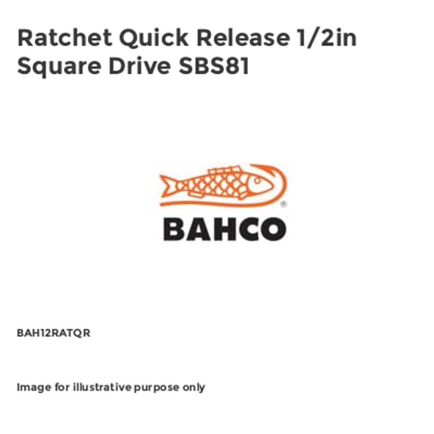 Ratchet Quick Release 1/2in Square Drive SBS81 BAH12RATQR
