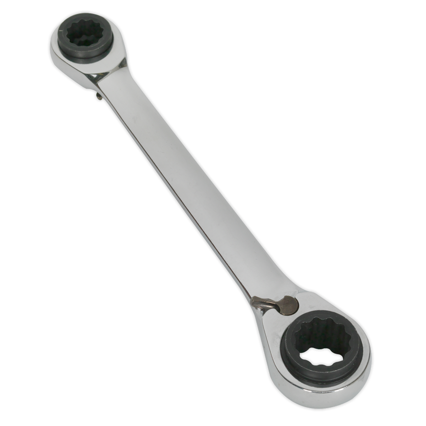 Ratchet Ring Spanner 4 in 1 Reversible Metric