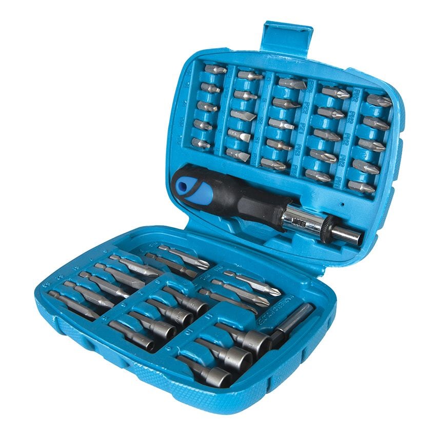 Ratchet Screwdriver Bit & Socket Set 45 Piece