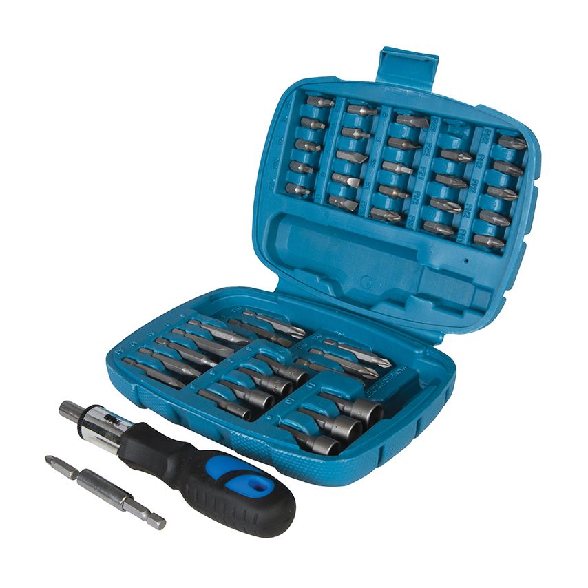 Ratchet Screwdriver Bit & Socket Set 45 Piece