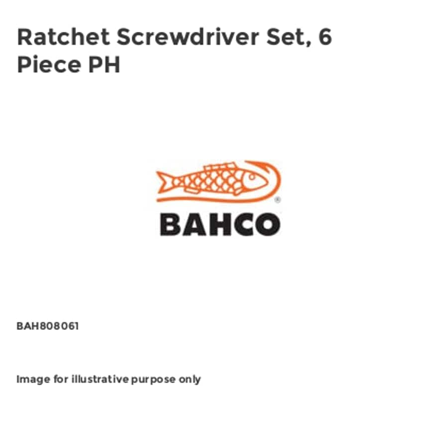 Ratchet Screwdriver Set, 6 Piece PH