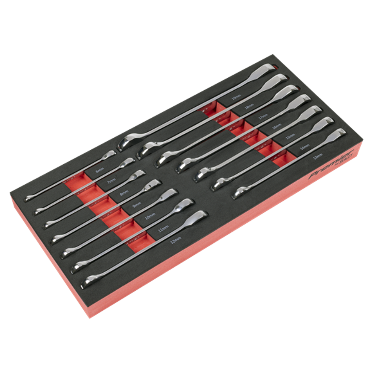 Ratchet Spanner Set with Tool Tray - 14 Piece