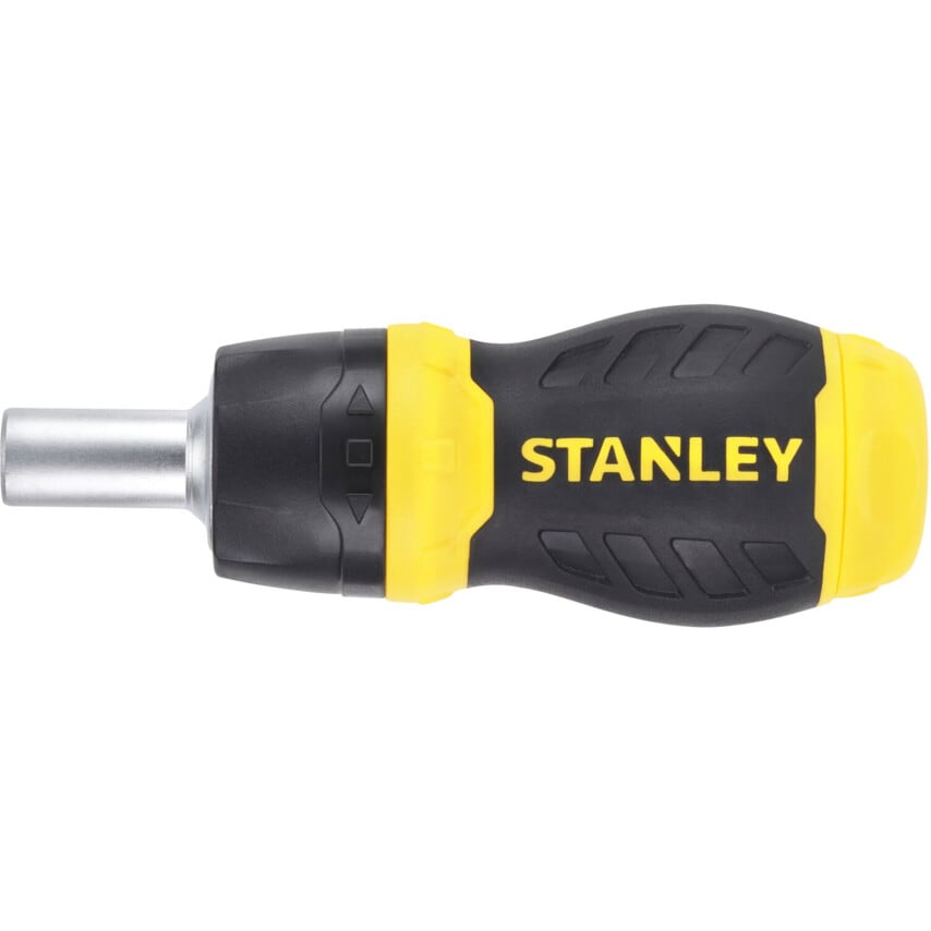 Ratchet Stubby Screwdriver, with 6 Bits
