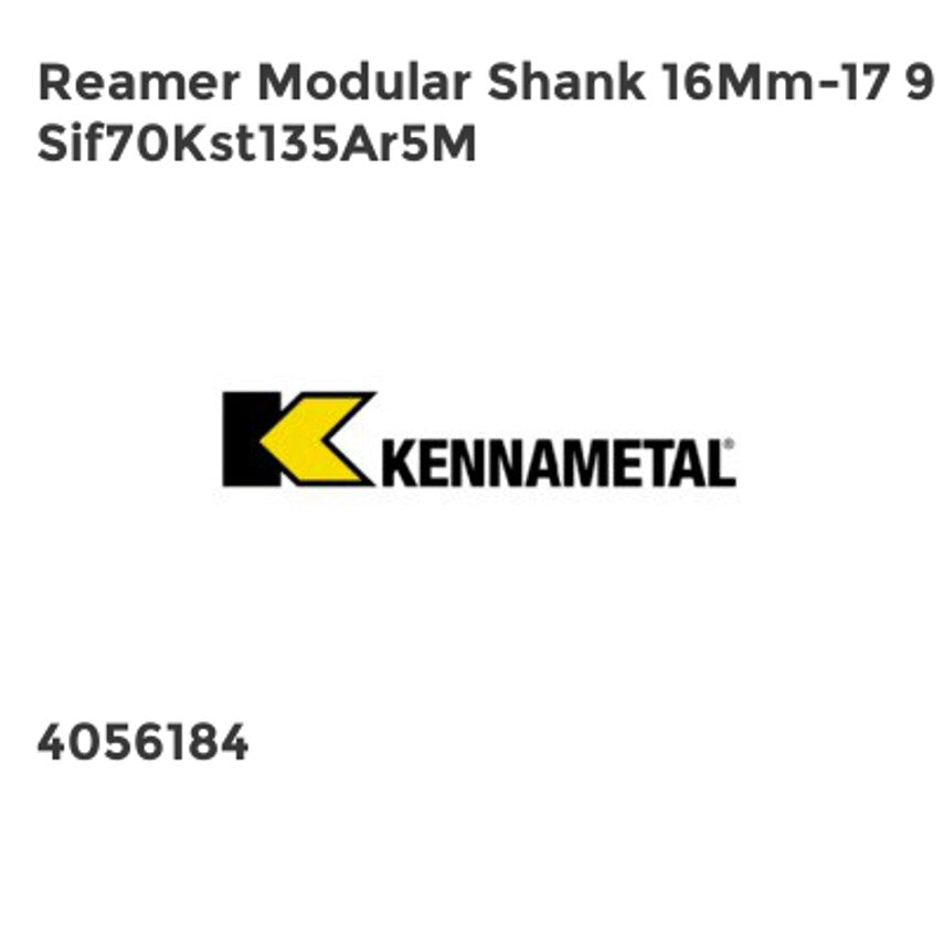 Reamer Modular Shank 16Mm-17 9 Sif70Kst135Ar5M