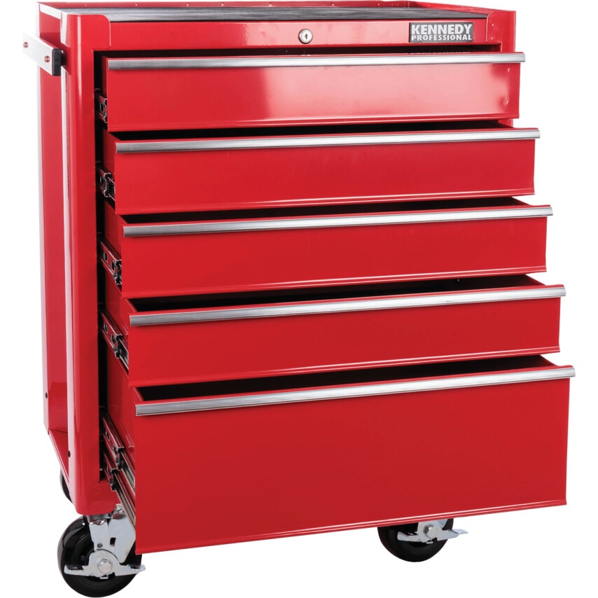 Red 5-Drawer Professional Roller Cabinet