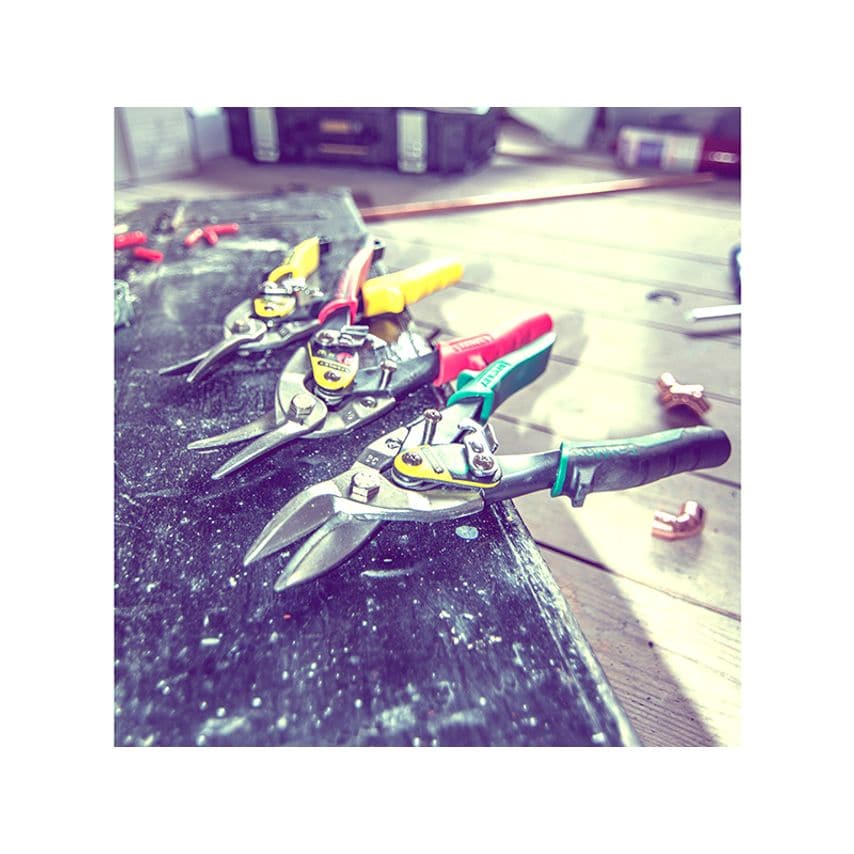 Red Aviation Snips Left Cut 250mm (10in) STA214562