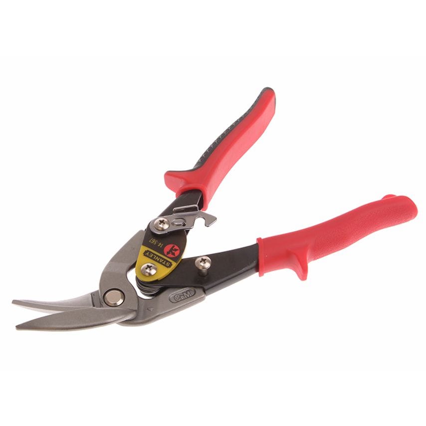 Red Offset Aviation Snips Left Cut 250mm (10in) STA214567