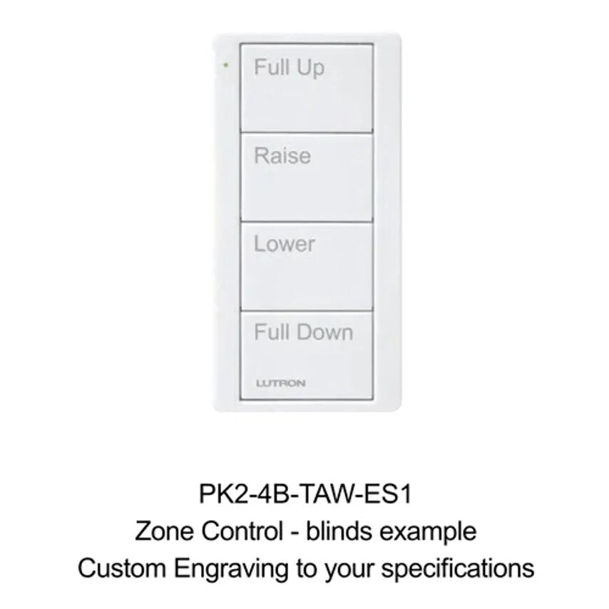 Remote Control Pico RF Shades 4 Button Zone 33 x 66 x 8mm Arctic W